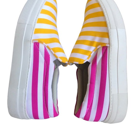 Joshua's Heart in NYC Womens Slip on Stripe Multi Sneakers Made in Italy Sz 38 - Picture 5 of 8